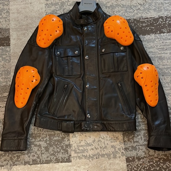 !SOLD! Belstaff Calf Leather Motorcycle Jacket with Removable Protective Armor - Picture 14 of 16